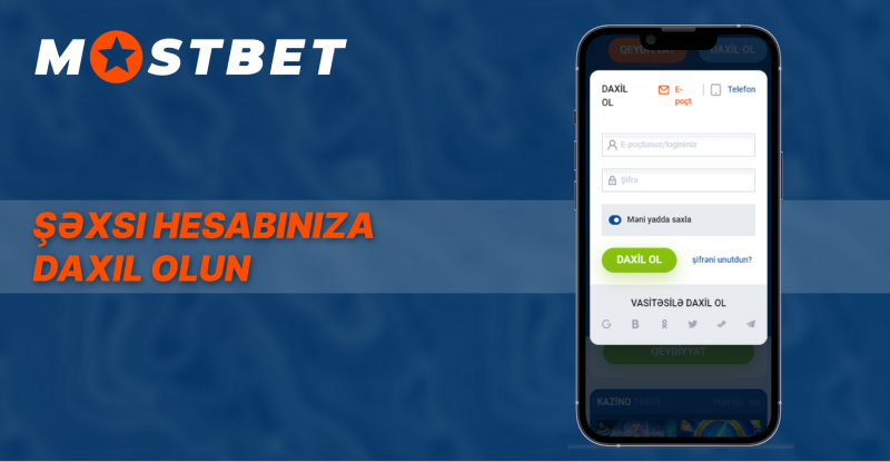 Mostbet mobil proqramında daxil olun və qeydiyyatdan keçin